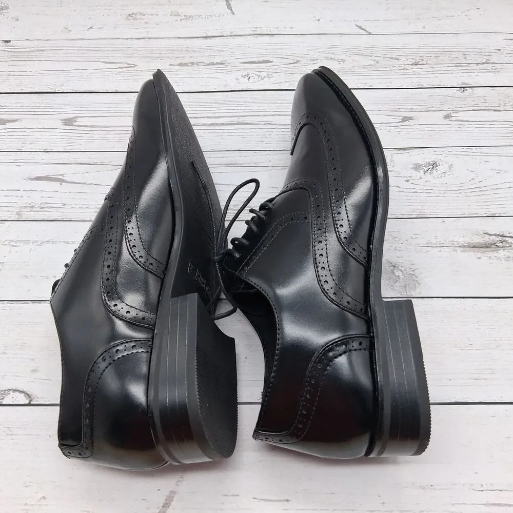 Stacy Adams Wardell Wing tip Lace-Up Oxford Mens Size 9.5 M Square Toe 20139